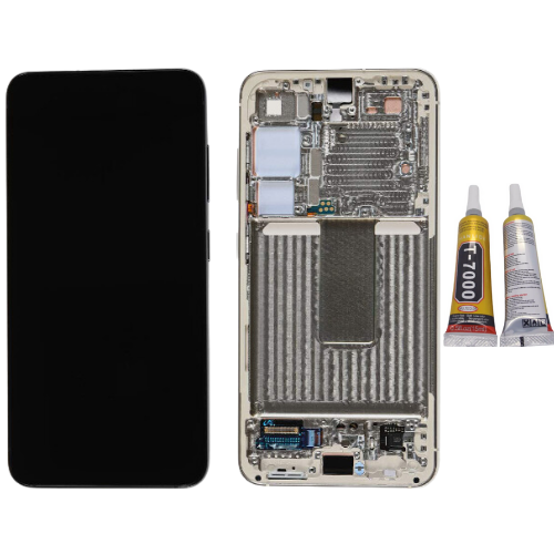 TE Samsung S23 S911 Uyumlu Çıtalı A Kalite Lcd Ekran Mor + B7000