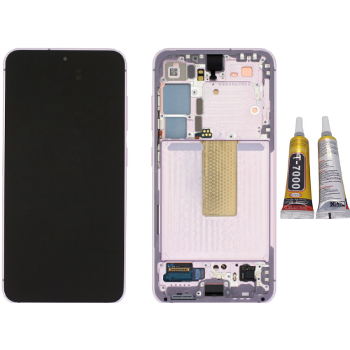 TE Samsung S23 Plus S916 Uyumlu Çıtalı Lcd Ekran Servis Mor + B7000