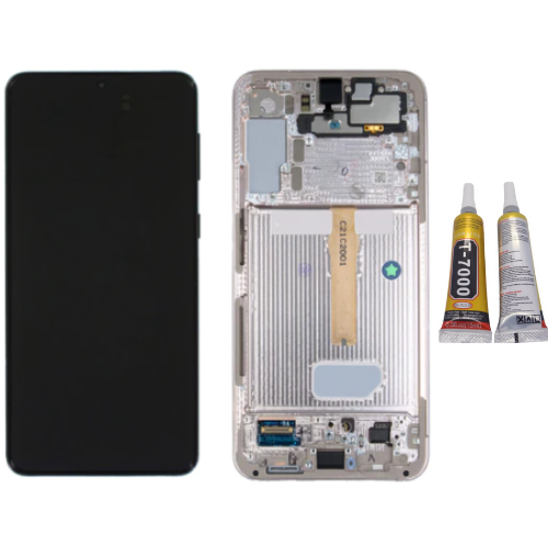 TE Samsung S22 Plus S906 Uyumlu Çıtalı OLED Lcd Ekran Pembe+B7000