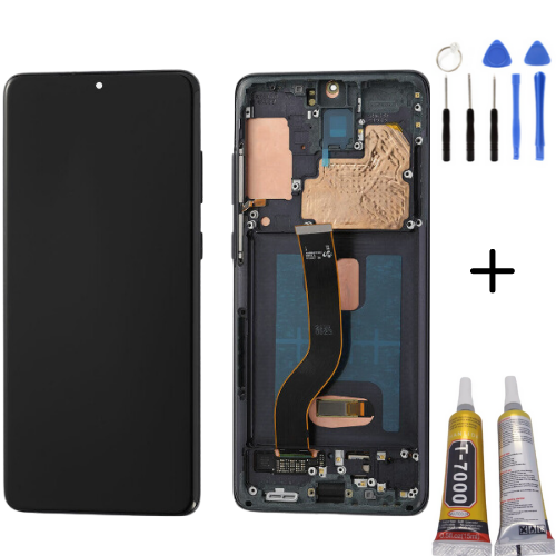 TE Samsung S20 Plus G986 Uyumlu Çıtalı OLED Lcd Ekran Siyah