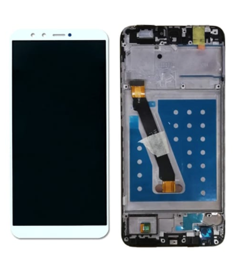 TE Huawei P Smart Uyumlu Çıtalı HK Lcd Ekran Dokunmatik Beyaz    