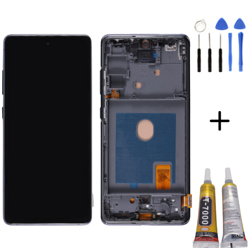 TE Samsung S20FE G780 Uyumlu Çıtalı A Kalite Lcd Ekran Siyah