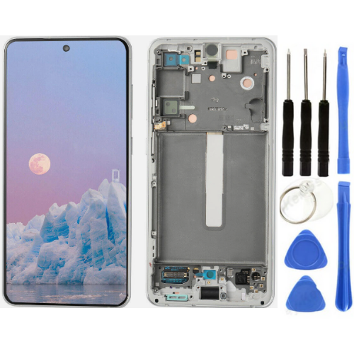 TE Samsung S21FE G990E Uyumlu Çıtalı A Kalite Lcd Ekran Beyaz