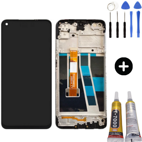 TE Oppo A92 Çıtalı HK Lcd Dokunmatik Ekran + Montaj Seti