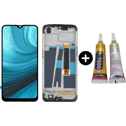 TE Oppo Ax7 Çıtalı HK Lcd Dokunmatik Ekran + B7000