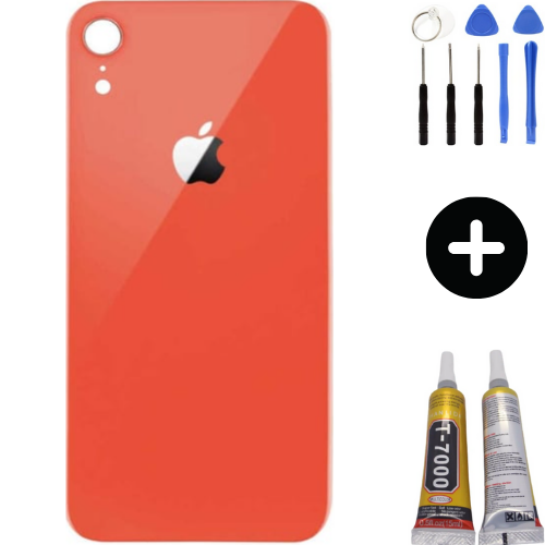 iPhone XR Uyumlu Arka Pil Batarya Kapak Pembe + Montaj Seti