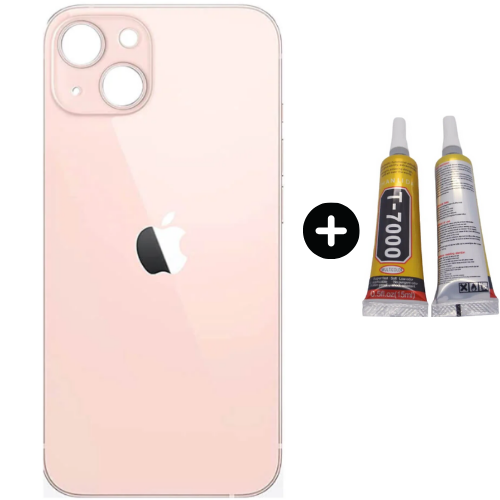 iPhone 13 Mini Uyumlu Arka Pil Batarya Kapak Pembe + B7000