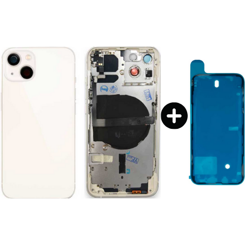  iPhone 13 Uyumlu Boş Kasa Beyaz + Sıvı Ve Toz Bandı