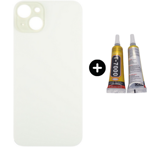 iPhone 15 Plus Uyumlu Arka Pil Batarya Kapak Sarı + B7000