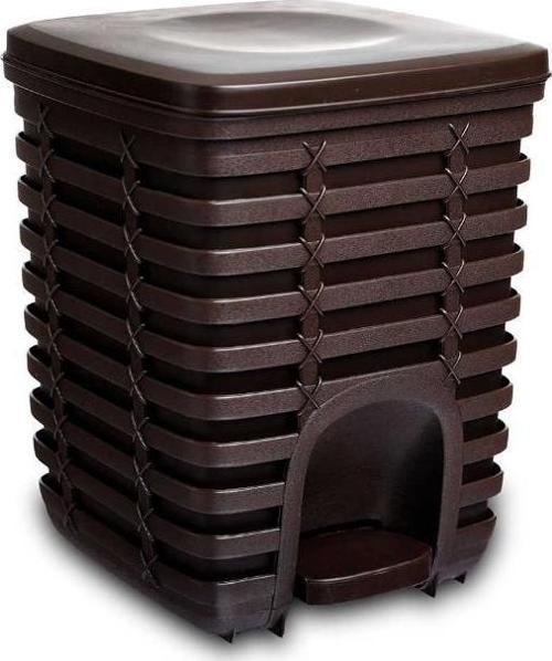 Palm Pedallı Çöp Kovası 9 Lt Kahve Rengi