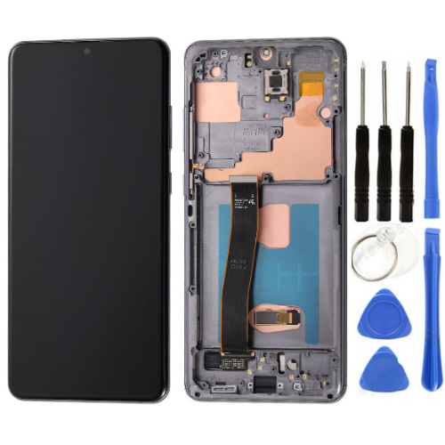 TE Samsung S20 Ultra G988 Uyumlu Çıtalı Lcd Ekran Servis Gri