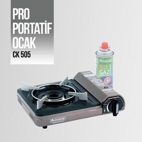 CK-505 Tekli Portatif Kamp Ocak Gaz Stop Emniyetli Kahverengi