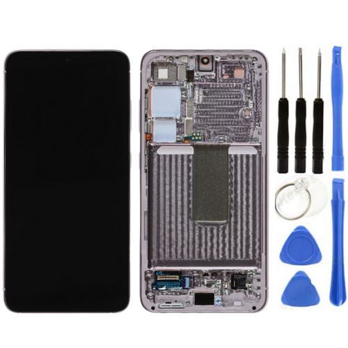 TE Samsung S23 S911 Uyumlu Çıtalı A Kalite Lcd Ekran Beyaz Tamir Seti