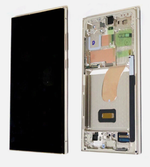 TE Samsung S23 Ultra S918 Uyumlu Çıtalı Servis Lcd Ekran Beyaz