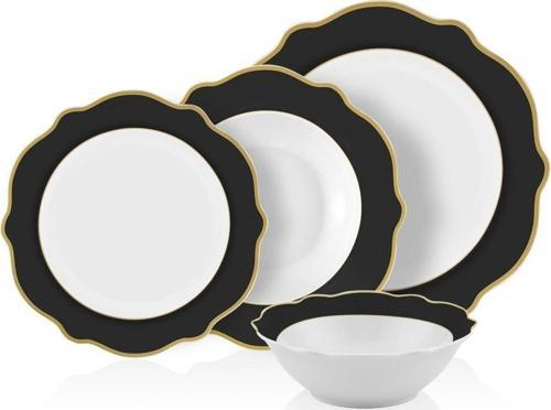 Jaswely Yemek Seti Siyah 24 Parça