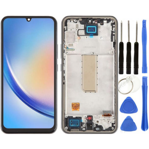 TE Samsung A34 5G A346F Uyumlu OLED Çıtalı Lcd Ekran Beyaz