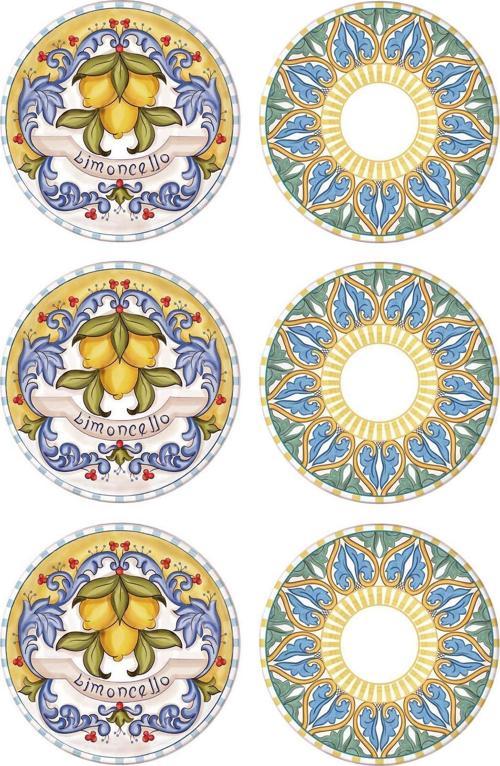 Limoncello Pasta Tabağı 6lı Set 19 cm