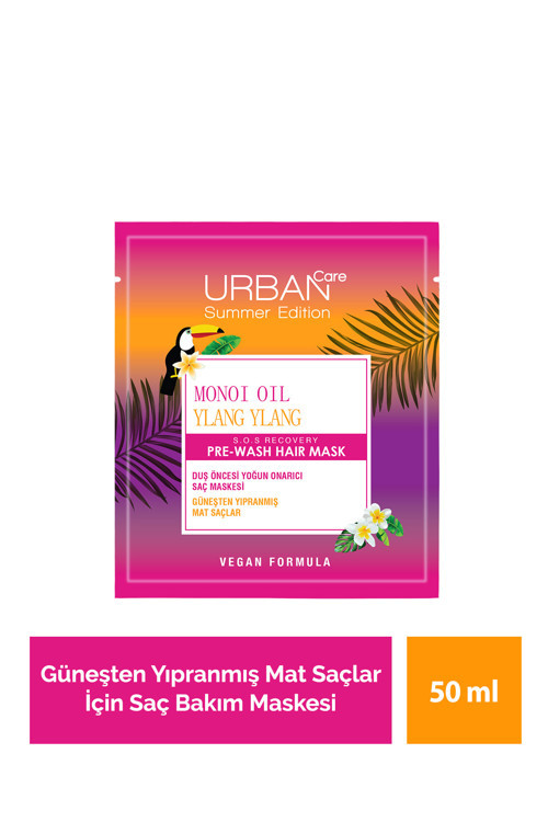 Summer-Monoi Yağı&Ylang Ylang Duş Öncesi Onarıcı Saç Bakım Maskesi-Vegan-50 Ml