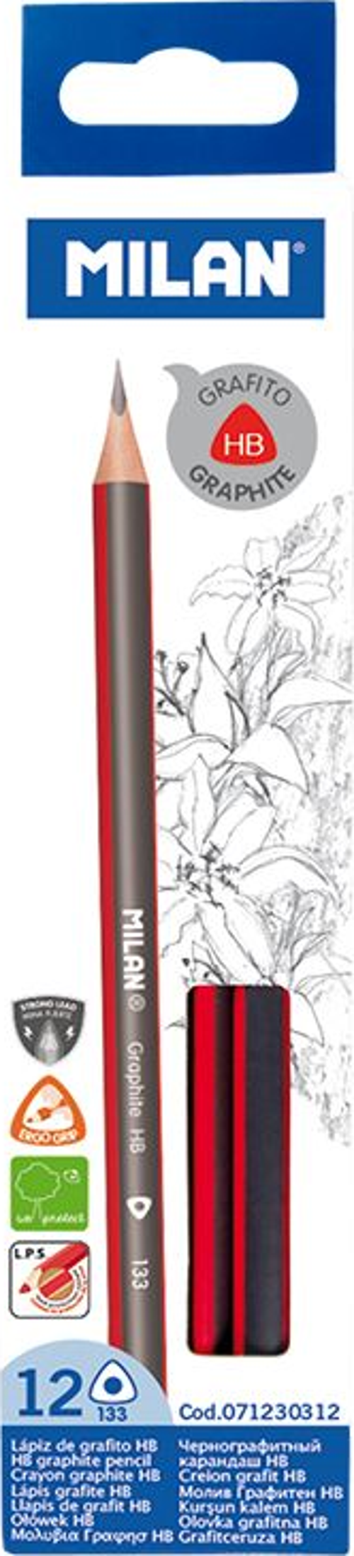 MILAN 071230312 GRAPHITE HB 133 KURŞUN KALEM - 12ADET