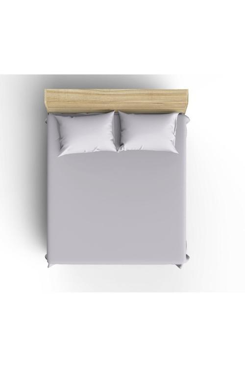 Makiteks Yüzde Yüz Pamuklu Açık Gri 160X200 Çift Kişilik Yüksek Kenarlı Lastikli Çarşaf Takımı