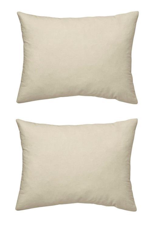 Yüzde Yüz Pamuklu Bej İki Adet 50X70 Yastık Kılıfı Seti