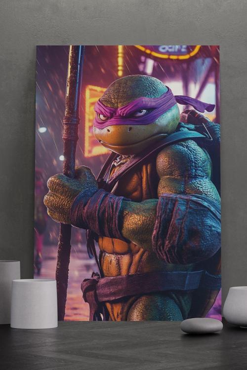 Donatello Ninja Kaplumbağalar ve Silahı Kanvas Tablo