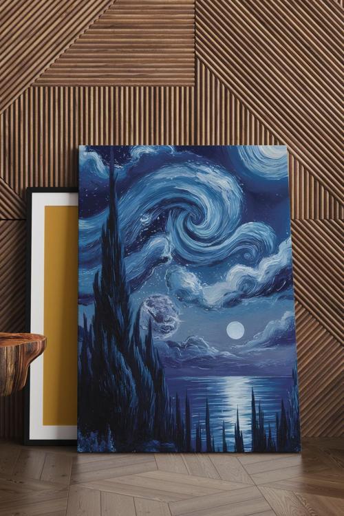 Karışık Van Gogh Manzarası Kanvas Tablo