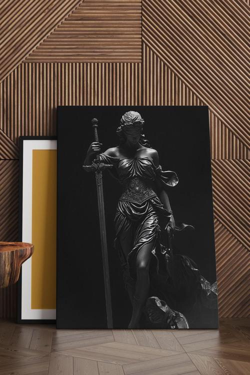 Savaşçı Kadın Kanvas Tablo
