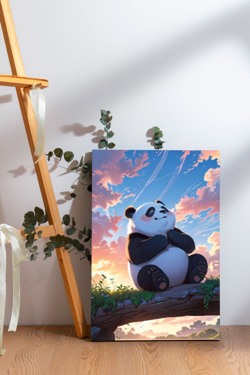 Sevimli Panda Kanvas Tablo