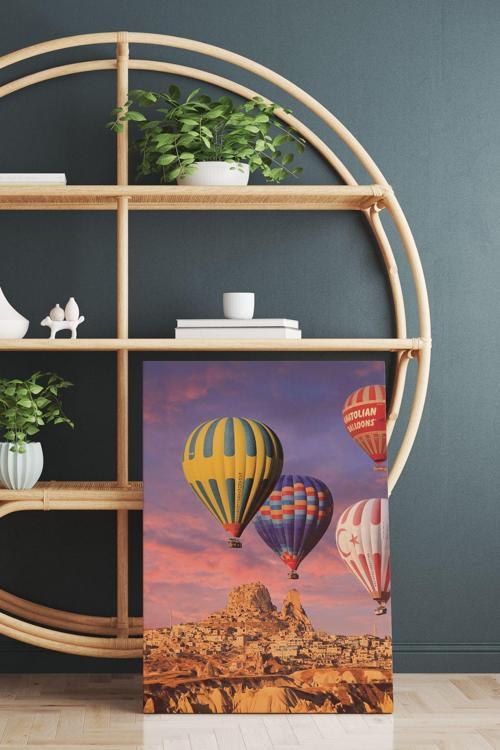 Kapadokya Uçan Balonlar Kanvas Tablo