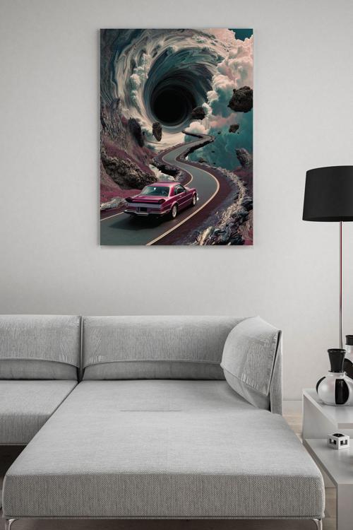 Kara Deliğe Giden Yol Kanvas Tablo