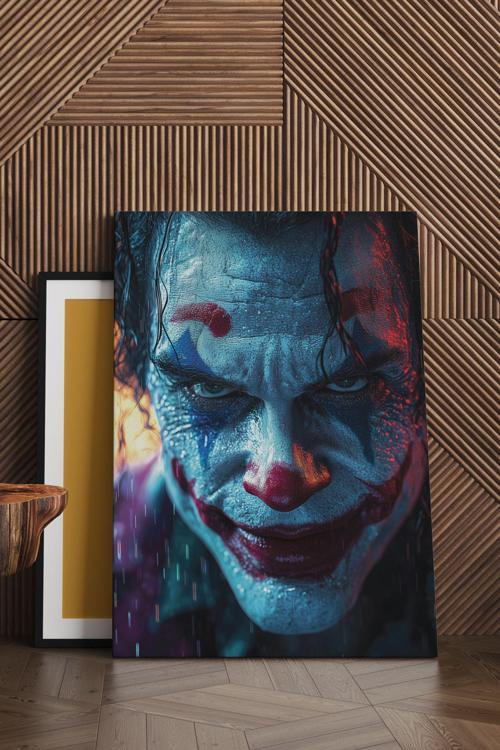 Sinirli Joker Face Kanvas Tablo