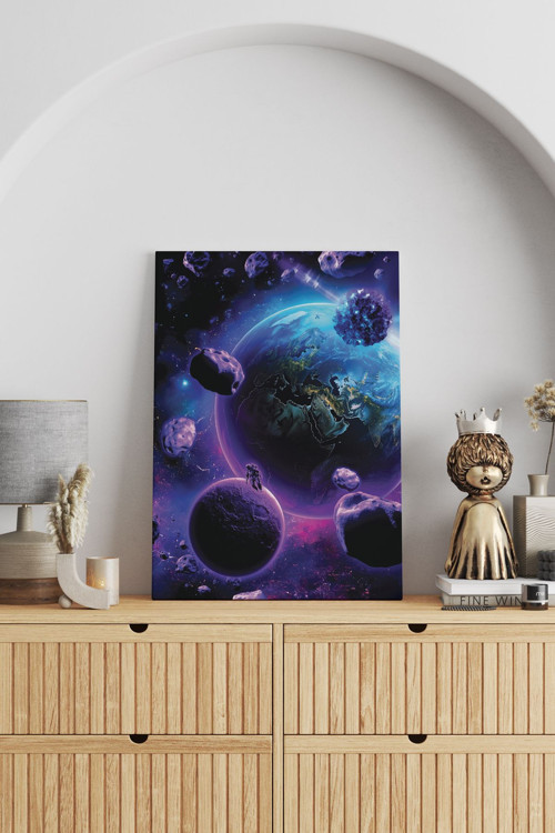 Meteor Düşüşü Kanvas Tablo