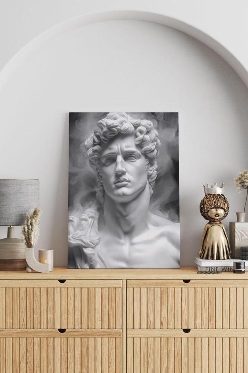Dumanlar İçinde Hermes Kanvas Tablo
