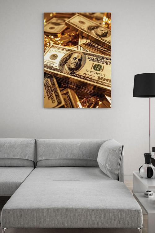 Altın ve Dolar Kanvas Tablo