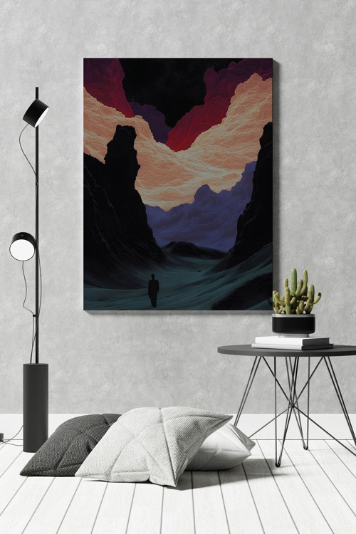 Soyut Çöl Manzarası Kanvas Tablo