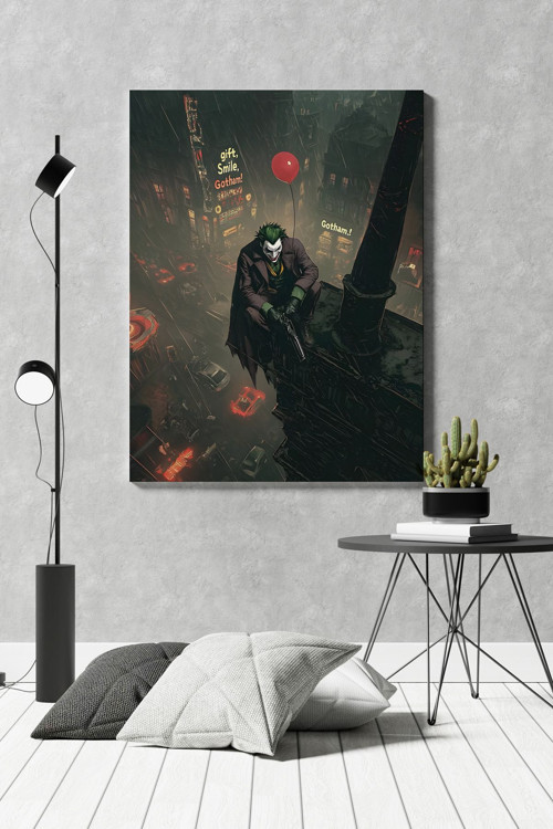 Gotham Tepesinde Joker Kanvas Tablo