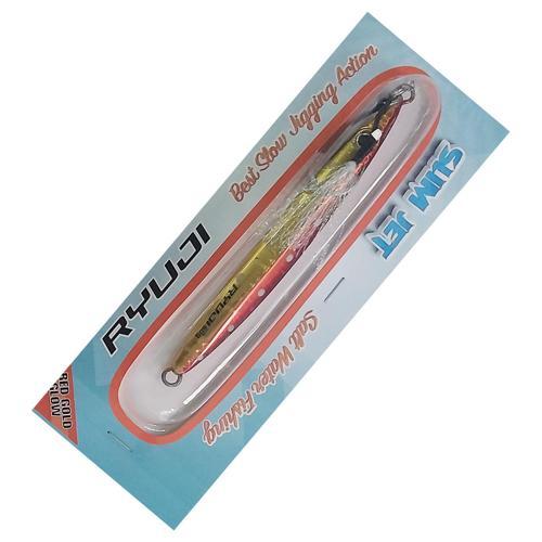 Slim Jet 8cm 20gr Metal Jig Yem Red Gold Glow