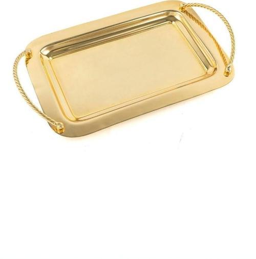 Gold Metal Tepsi 35x21x2cm