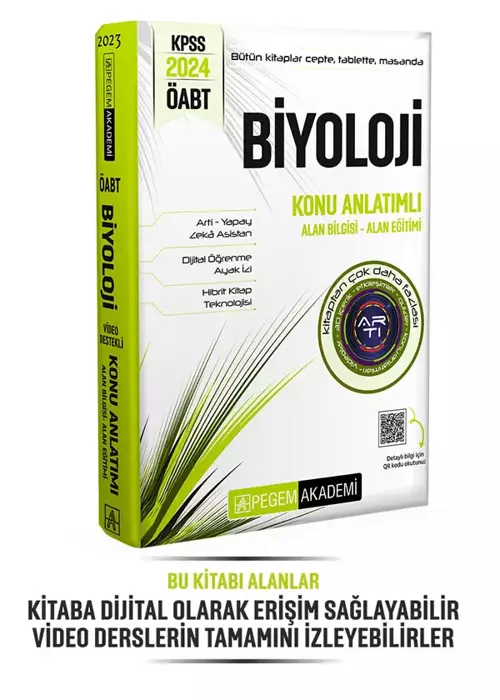 Pegem Akademi  2024 KPSS ÖABT Biyoloji Konu Anlatımlı