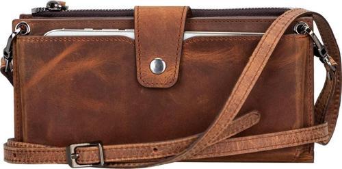 Lozan Strap 6.5 inch Uyumlu Deri Kartlıklı Kılıf G2 Kahve