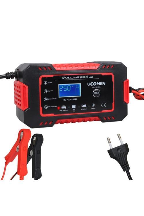 Ucomen Uc-C120501A Kırmızı 12Volt 6Amper Led Göstergeli Akü Şarj Cihazı