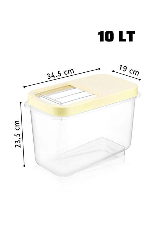 Multibox 10 Lt Kolay Kayar Kapaklı Çok Amaçlı Erzak, Bakliyat Vs. Saklama Kabı