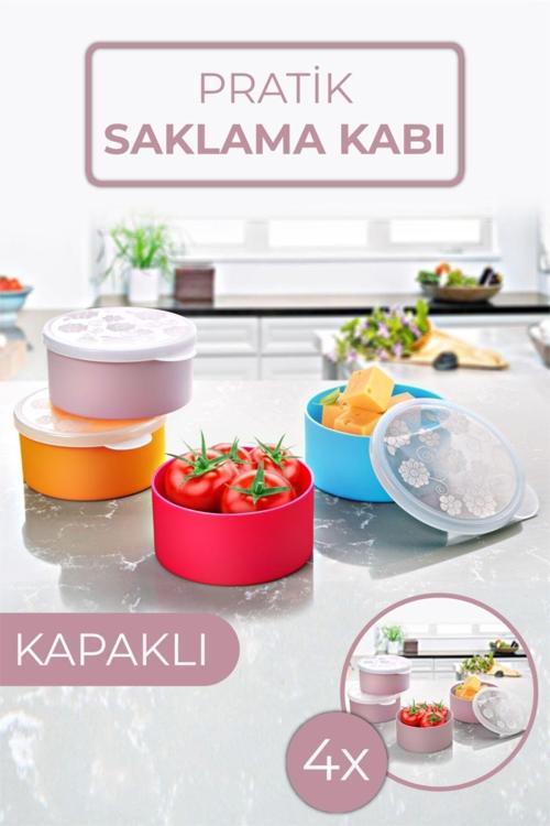 4'lü Plastik Mini Saklama Kabı