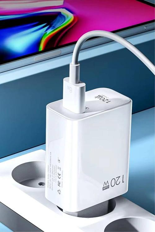Hızlı Şarj Type C Uçlu Kablolu Şarj Aleti 120W USB