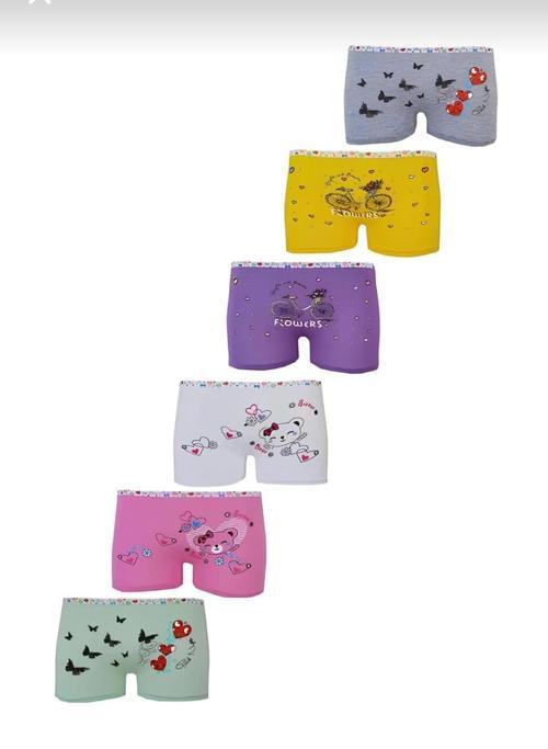 0181 KIZ ÇOCUK DESENLİ BOXER 12 ADET