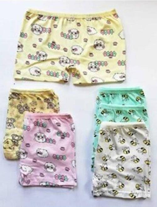 3400 KIZ ÇOCUK RENKLİ DESENLİ BOXER 12 ADET