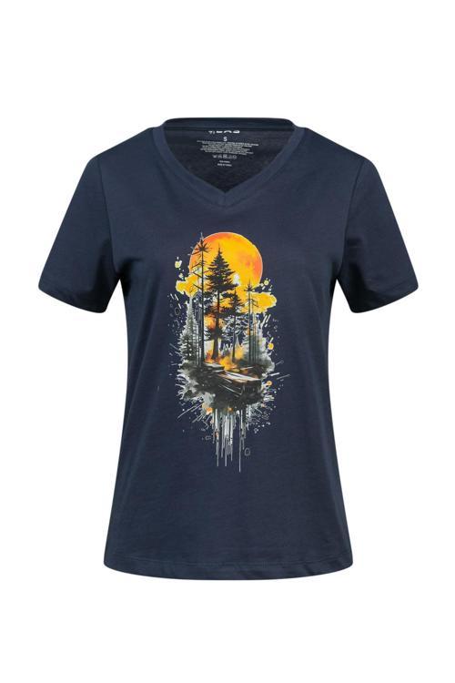 Alone Baskılı V Yaka Kadın T-Shirt 413
