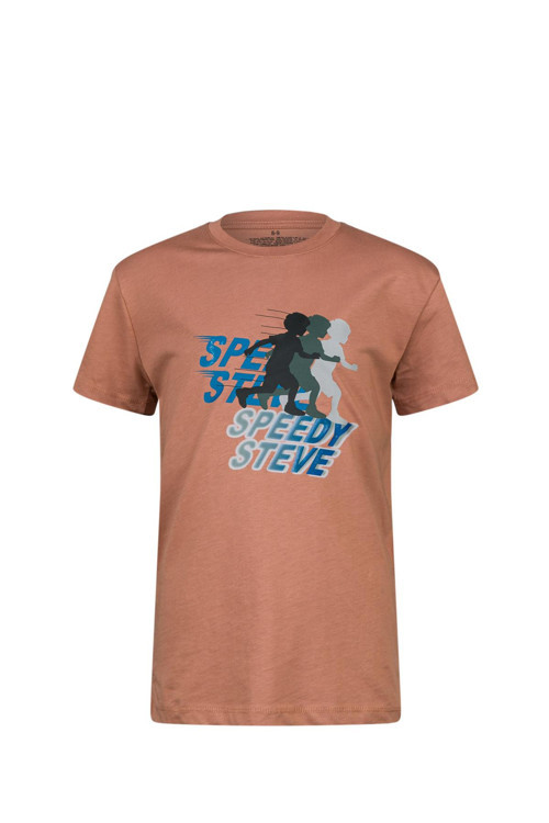 Aja Çocuk Baskılı T-Shirt Kahve 210
