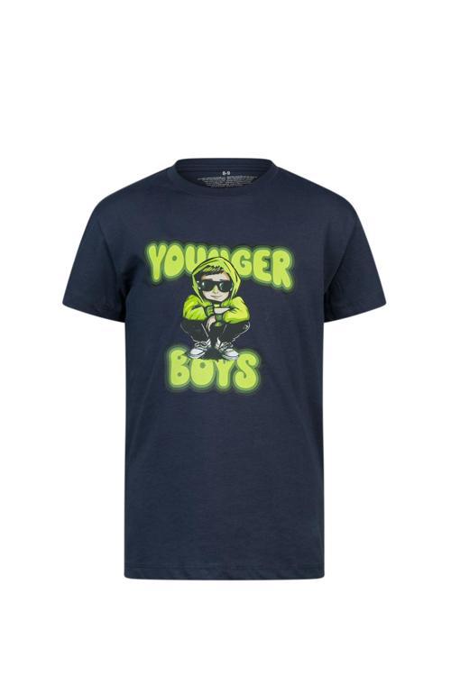 Aja Çocuk Baskılı  T-Shirt Lacivert 214